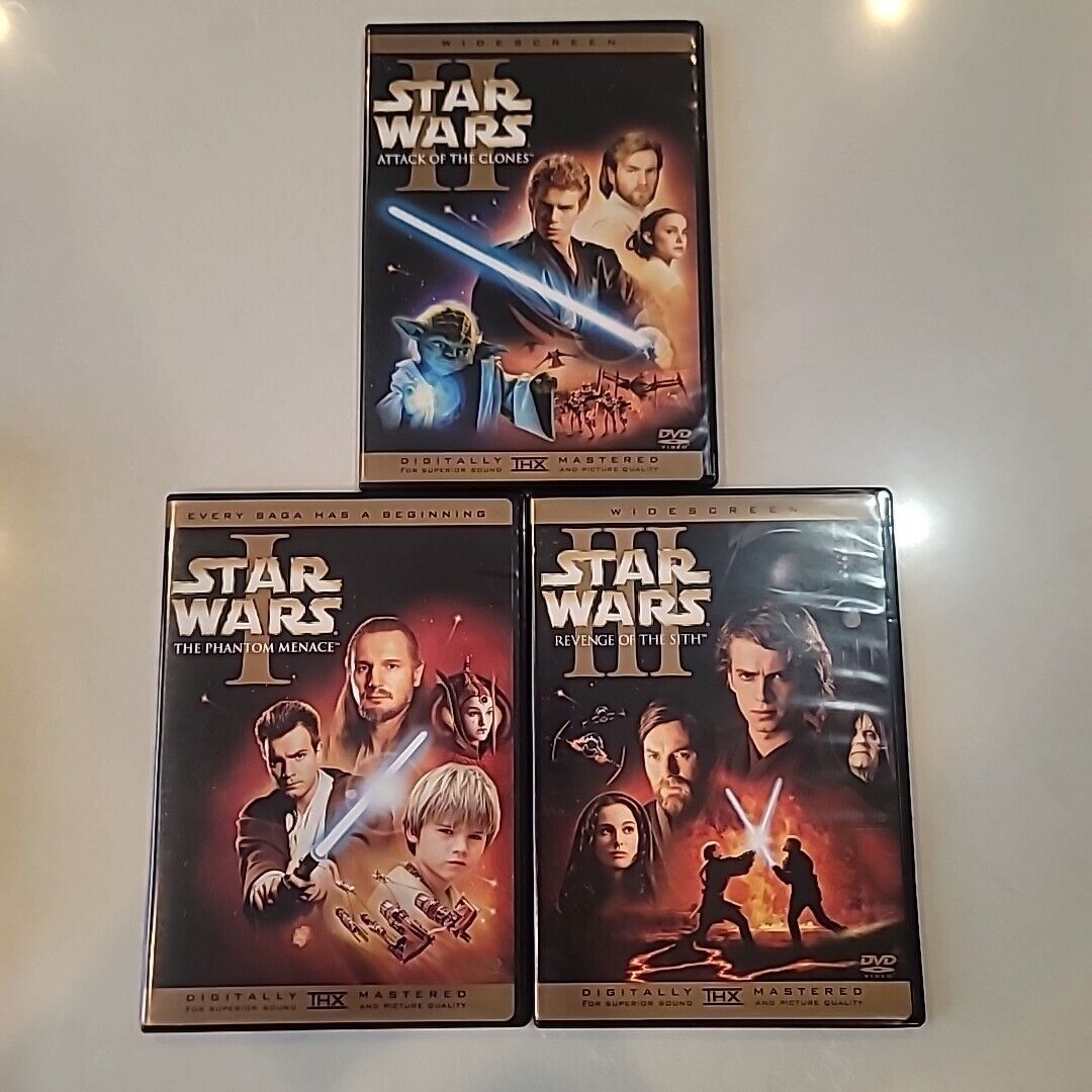 Star Wars - Prequel Trilogy 1 2 3 (6 DVD Box Set, 2008) Phantom - Clones - Sith