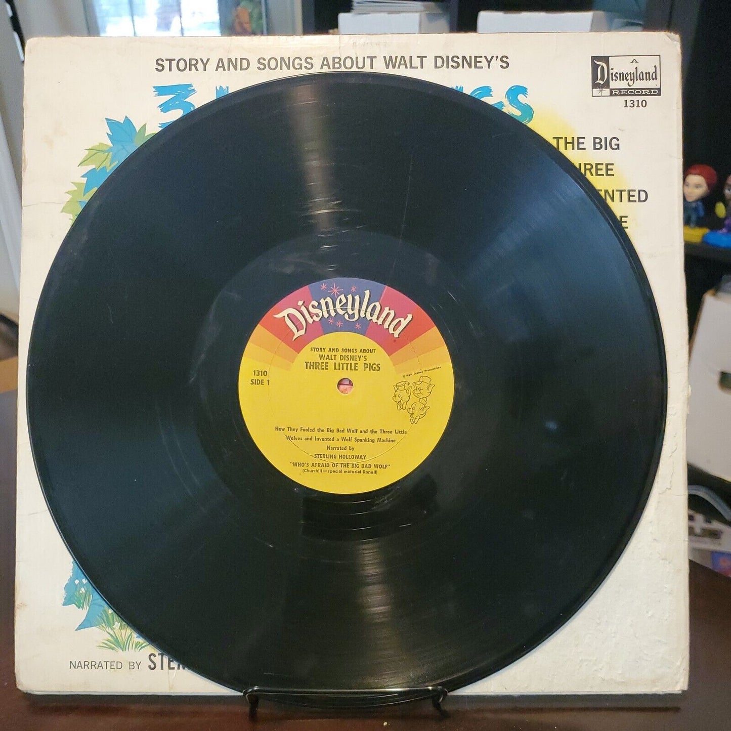 WALT DISNEY 3 LITTLE PIGS LP ORIGINAL DISNEYLAND VINYL 1963 EXCELLENT CONDITION