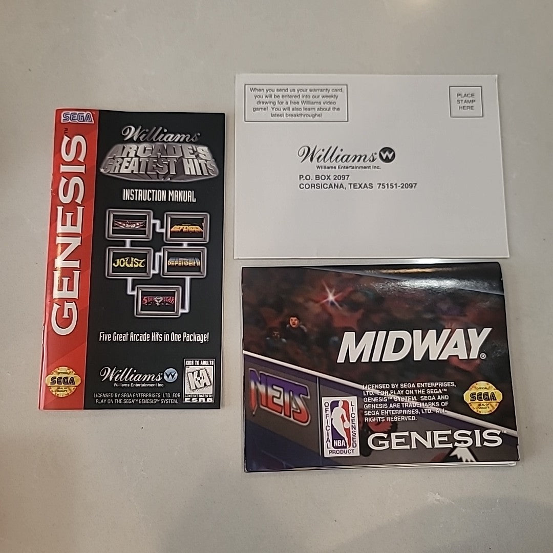 Williams Arcade's Greatest Hits (Sega Genesis, 1996) Authentic Complete Tested