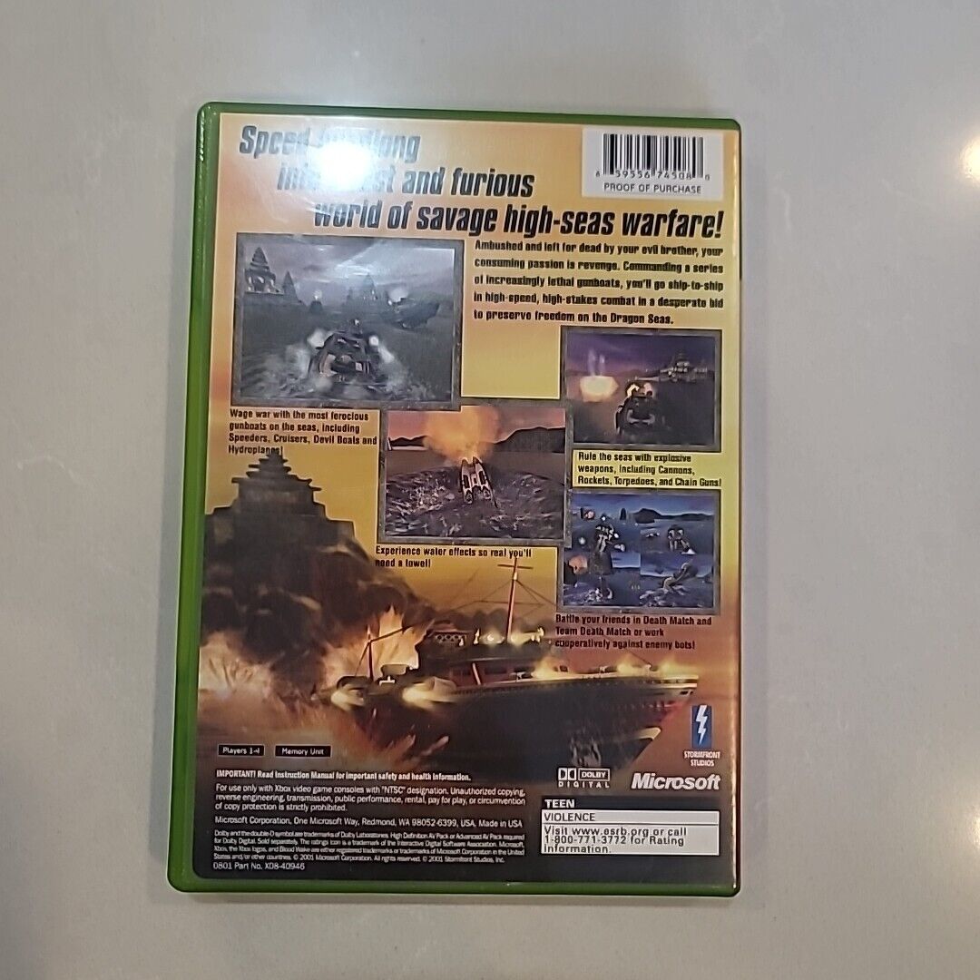 Blood Wake (Microsoft Xbox, OG) Complete CIB Case, Manual & Game Tested