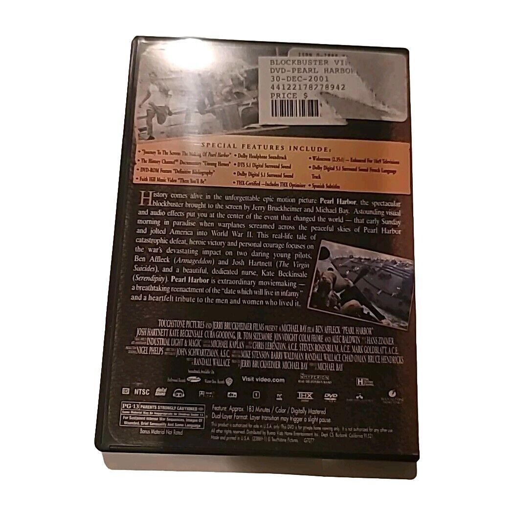 Pearl Harbor (DVD, 2001, 2-Disc Set, Widescreen 60th Anniversary Commemorative