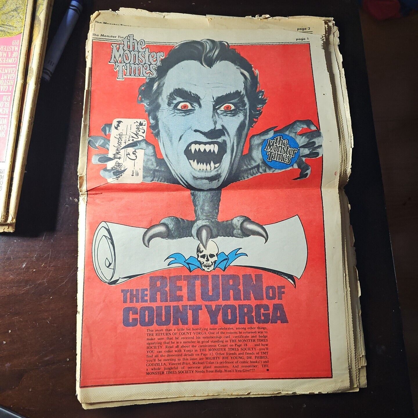 The Monster Times 1970s Superman Comics - Godzilla Poster - Tarantula