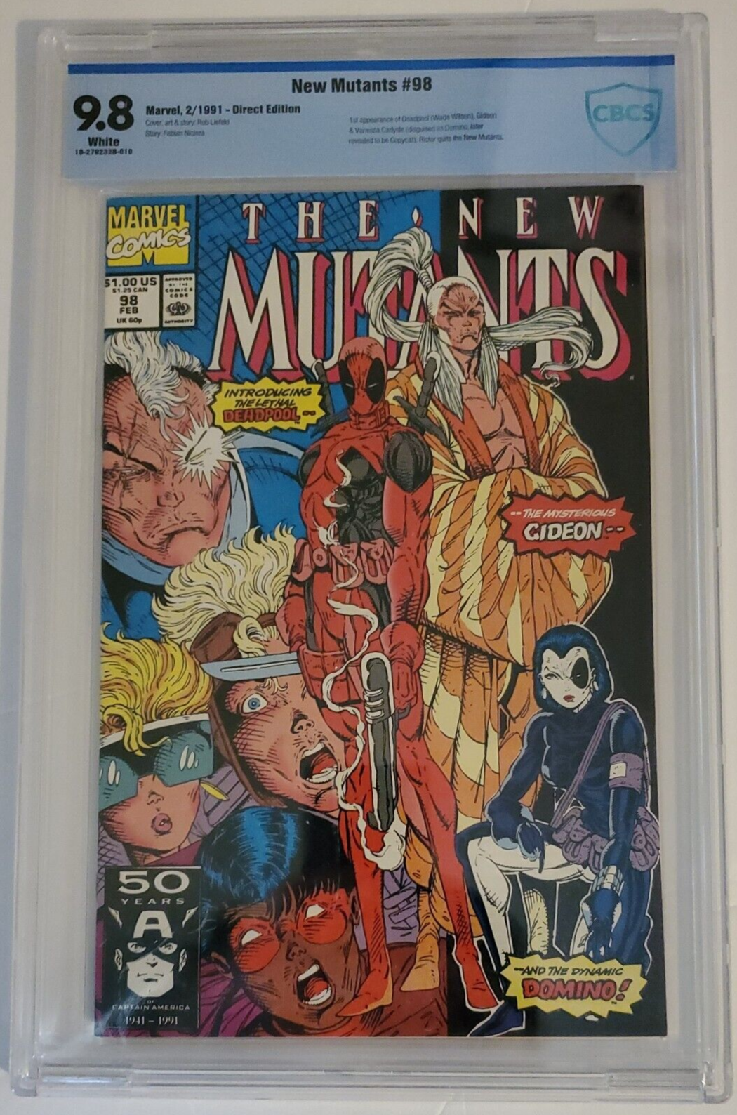 New Mutants #98 CBCS 9.8 Direct Market Edition, First Appearance Deadpool!