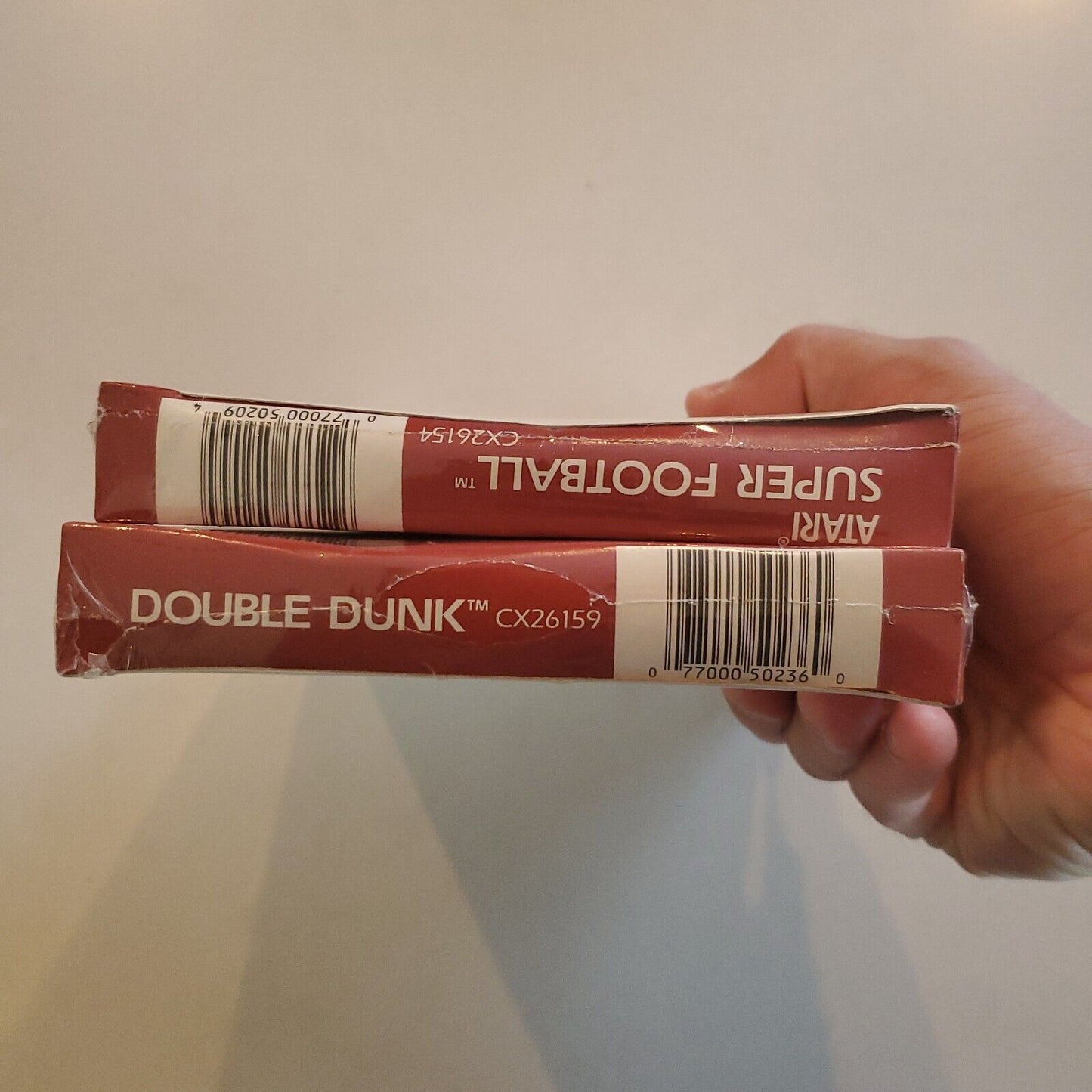 NEW SEALED DOUBLE DUNK BASKETBALL & SUPER FOOTBALL ATARI 2600