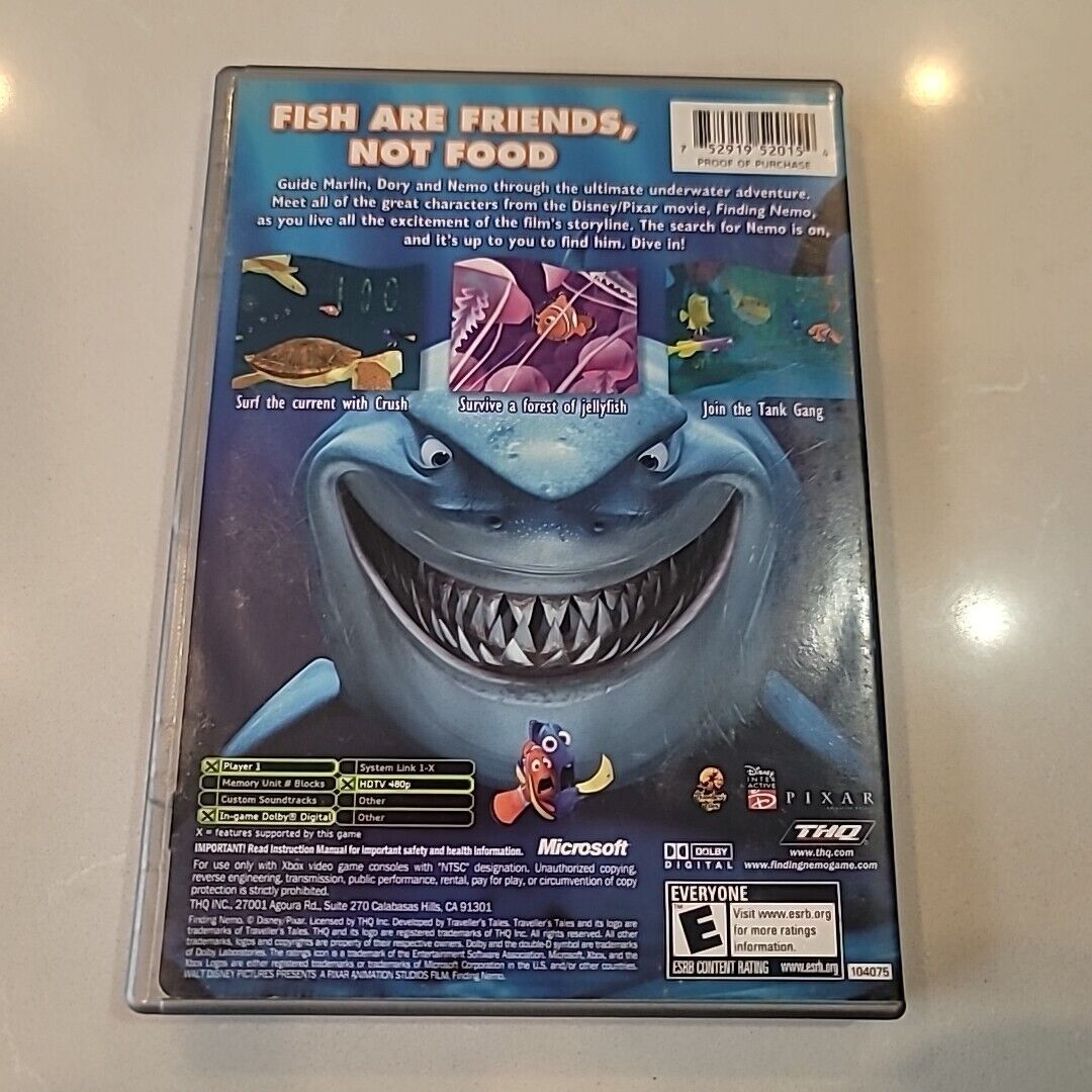 XBOX ~Finding Nemo (Original Xbox) Platinum "FAMILY" Hits ~ Rated E ~ EUC