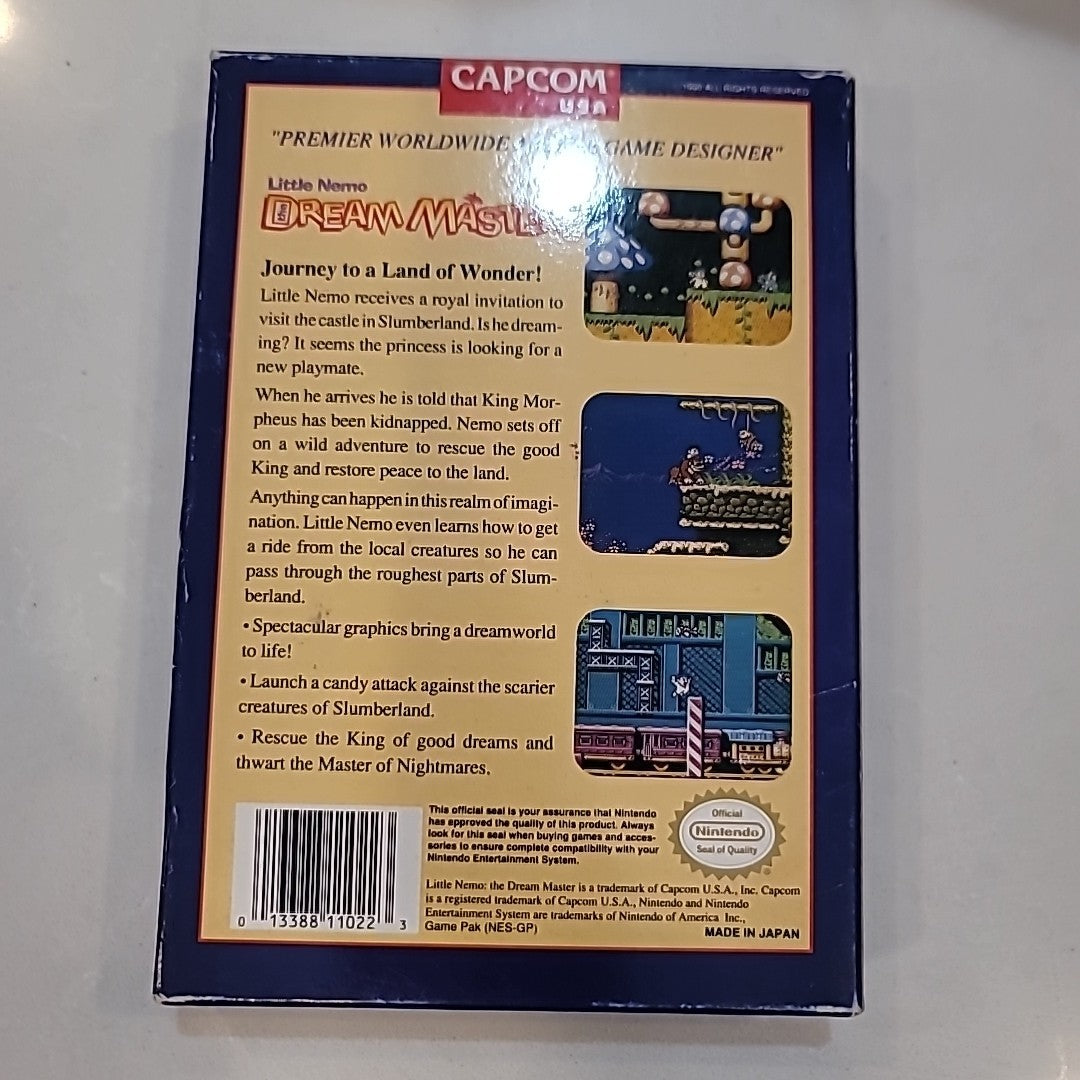 NINTENDO NES Little Nemo The Dream Master 1990 Complete CIB Authentic Ships Fast