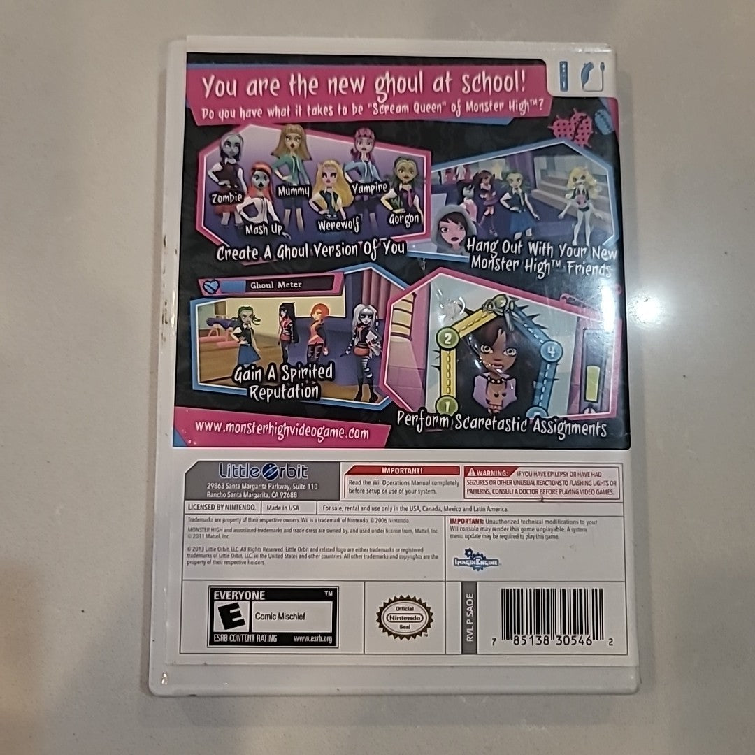Monster High: Ghoul Spirit (Nintendo Wii, 2011) Complete w/ Manual