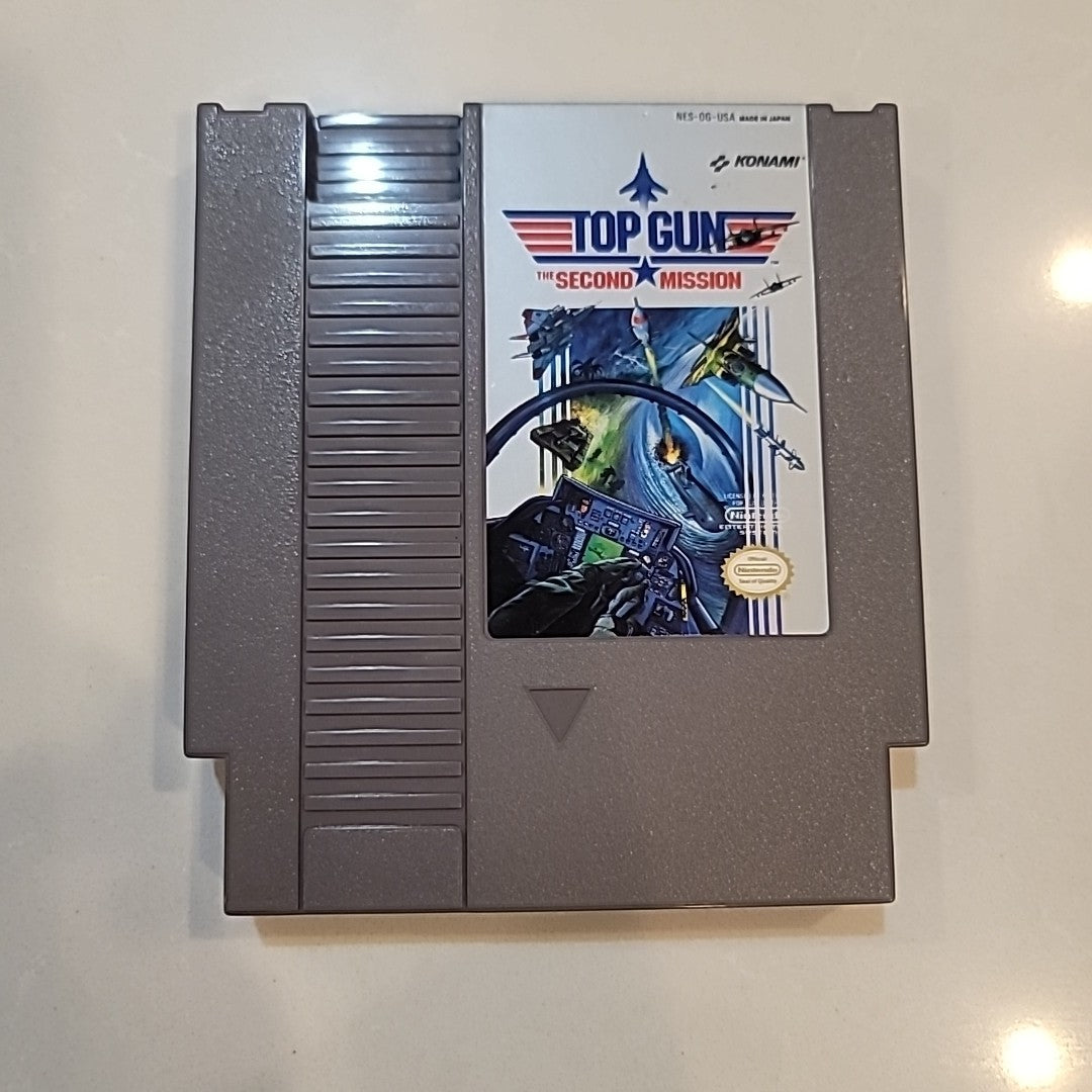 Top Gun (NES, 1987) Game, manual, Foam, Black Cover