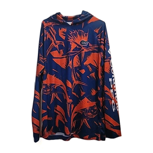Columbia PFG Florida Gator Omni-Shield Long Sleeve Shirt Hoodie Large Orange