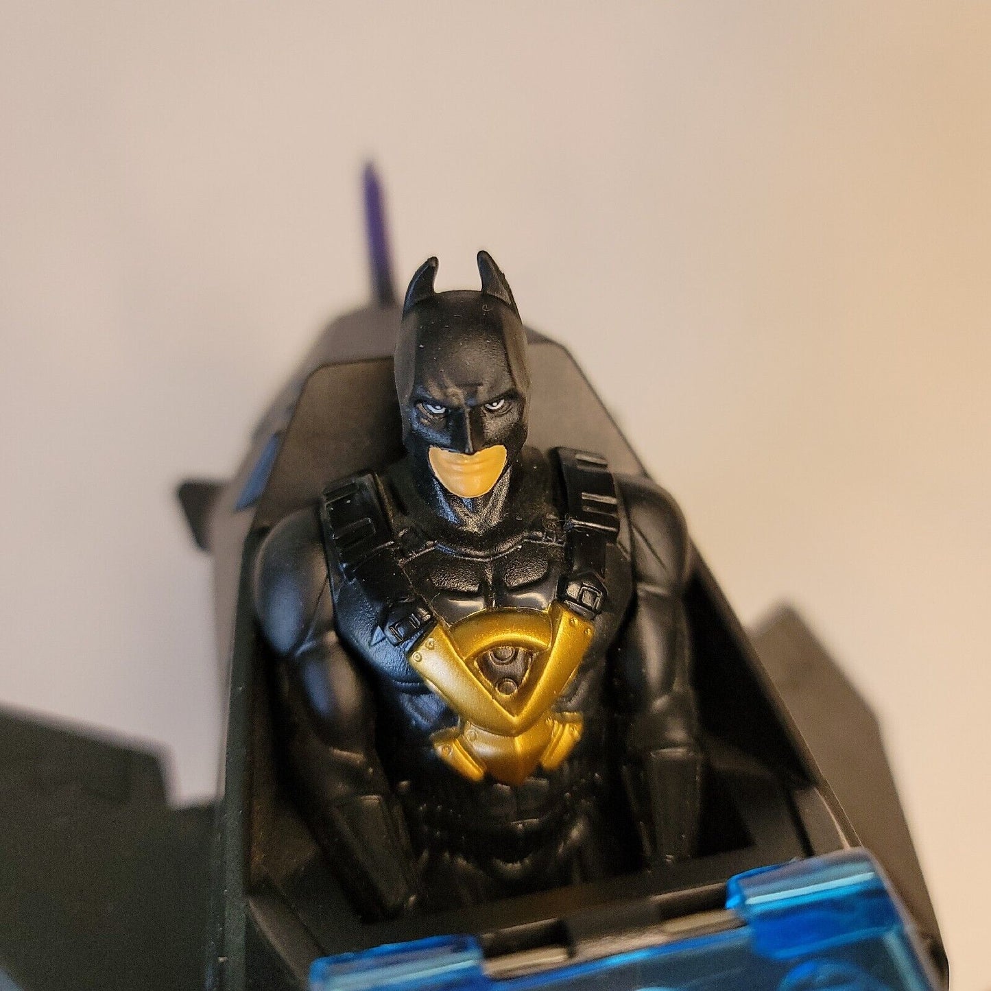 Mattel Batman Begins Disc Shooting Toy 2005 NO Discs H2850 Jet Vehicle 9.5" DC