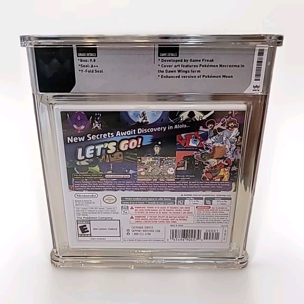 2016 Pokemon Moon Nintendo 3DS Video Game WATA 9.8 Sealed A++