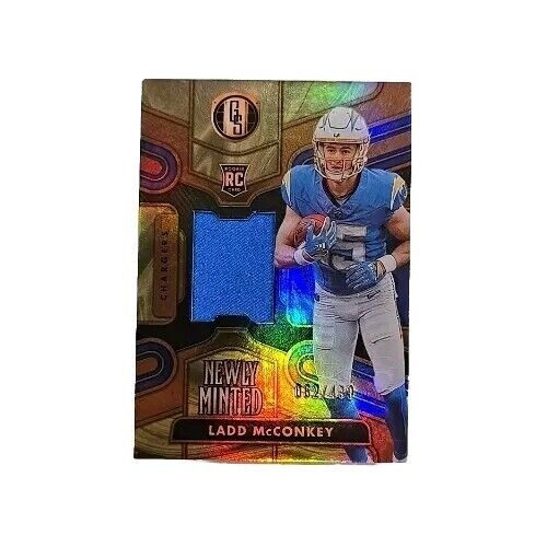 2024 Gold Standard Ladd McConkey /499 Newly Minted Jersey Patch Rookie Chargers