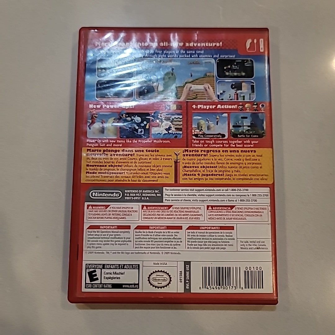 New Super Mario Bros. Wii (Nintendo Wii, 2009) CIB Complete W/ Manual Tested