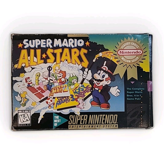 Super Mario All-Stars - SNES - Complete in Box (CIB) - Players Choice