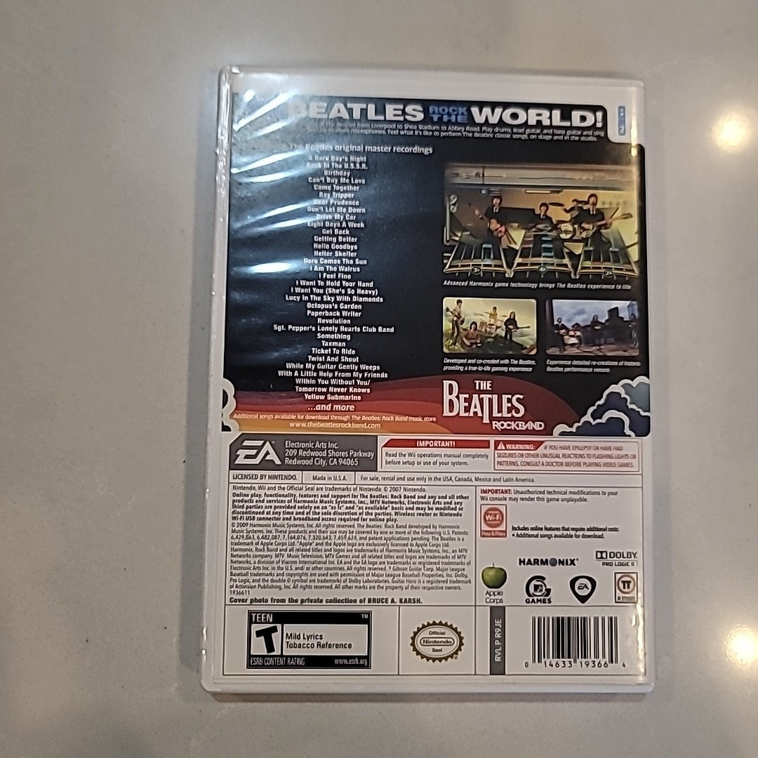 Beatles Rock Band Nintendo Wii Video Game 2007 Music Tested w/ Manual. CIB.