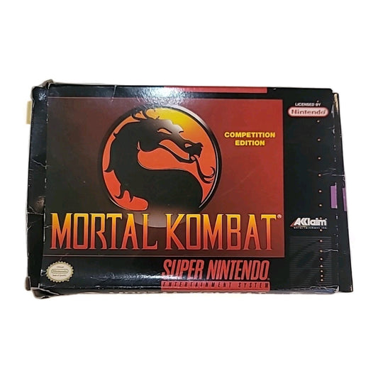 Super Nintendo SNES Mortal Kombat CIB Complete In Box  manual cartridge