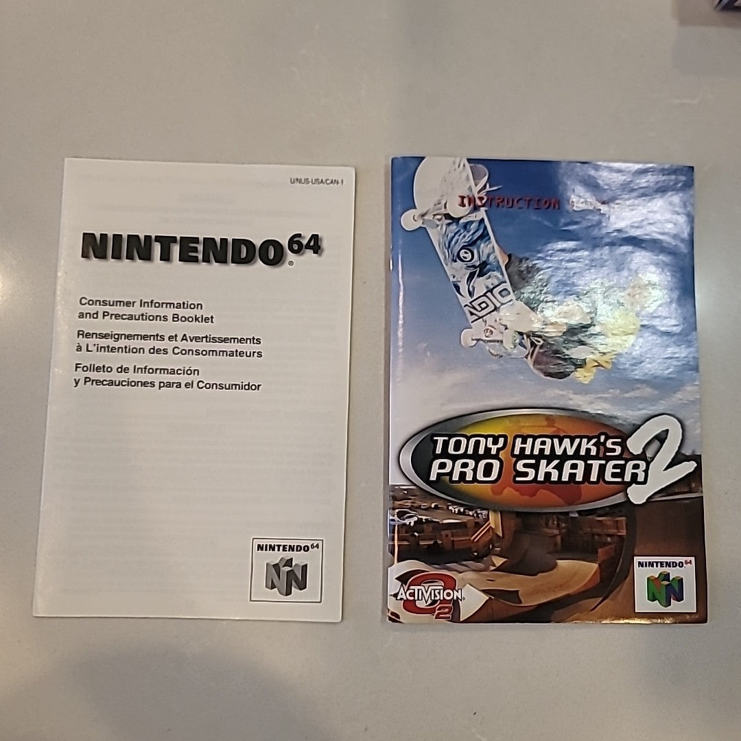 Tony Hawk's Pro Skater 2 N64 Nintendo 64 Complete CIB Good Condition! RARE!