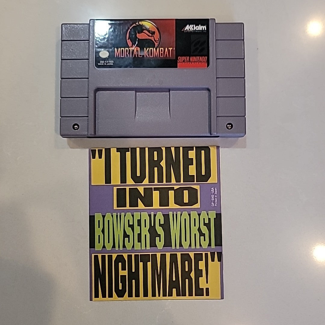 Super Nintendo SNES Mortal Kombat CIB Complete In Box  manual cartridge