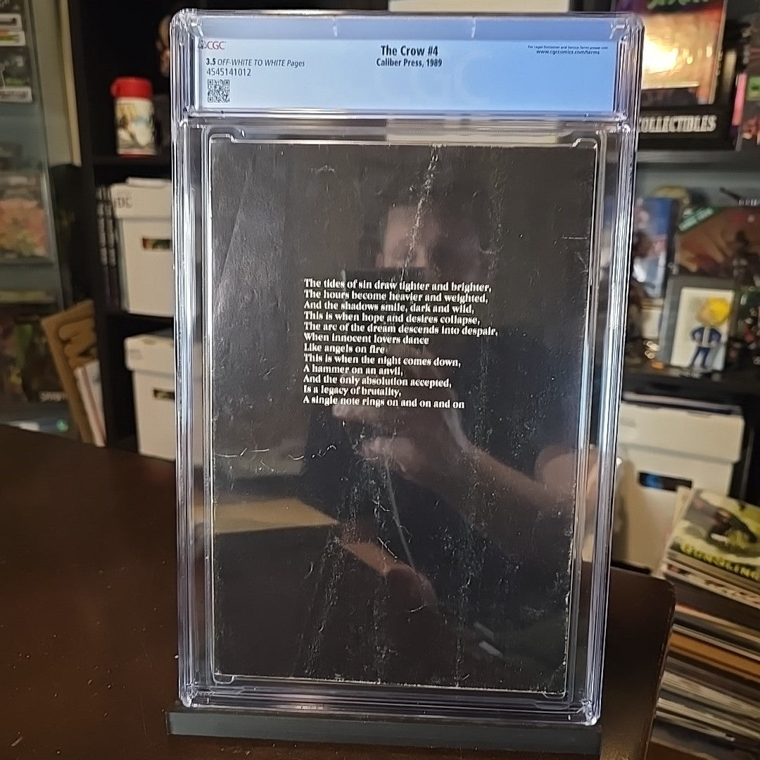THE CROW 4 CGC 3.5 OW White Pages Last Issue 1989 Caliber Press RARE!