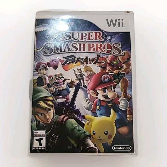 Super Smash Bros. Brawl (Nintendo Wii, 2008) With Manual