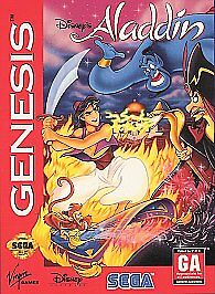 Disney's Aladdin (Sega Genesis, 1993) Authentic, game cart only, tested/works
