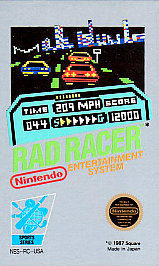 Rad Racer (Nintendo Entertainment System, 1987) Tested & Working NES