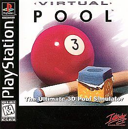 Virtual Pool PS1 PlayStation 1 Complete CIB Black Label Interplay 1996