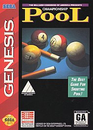 Championship Pool (Sega Genesis, 1993) cartridge only