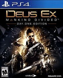 Deus Ex Mankind Divided Day One Edition PS4 PlayStation 4 Brand New - Sealed