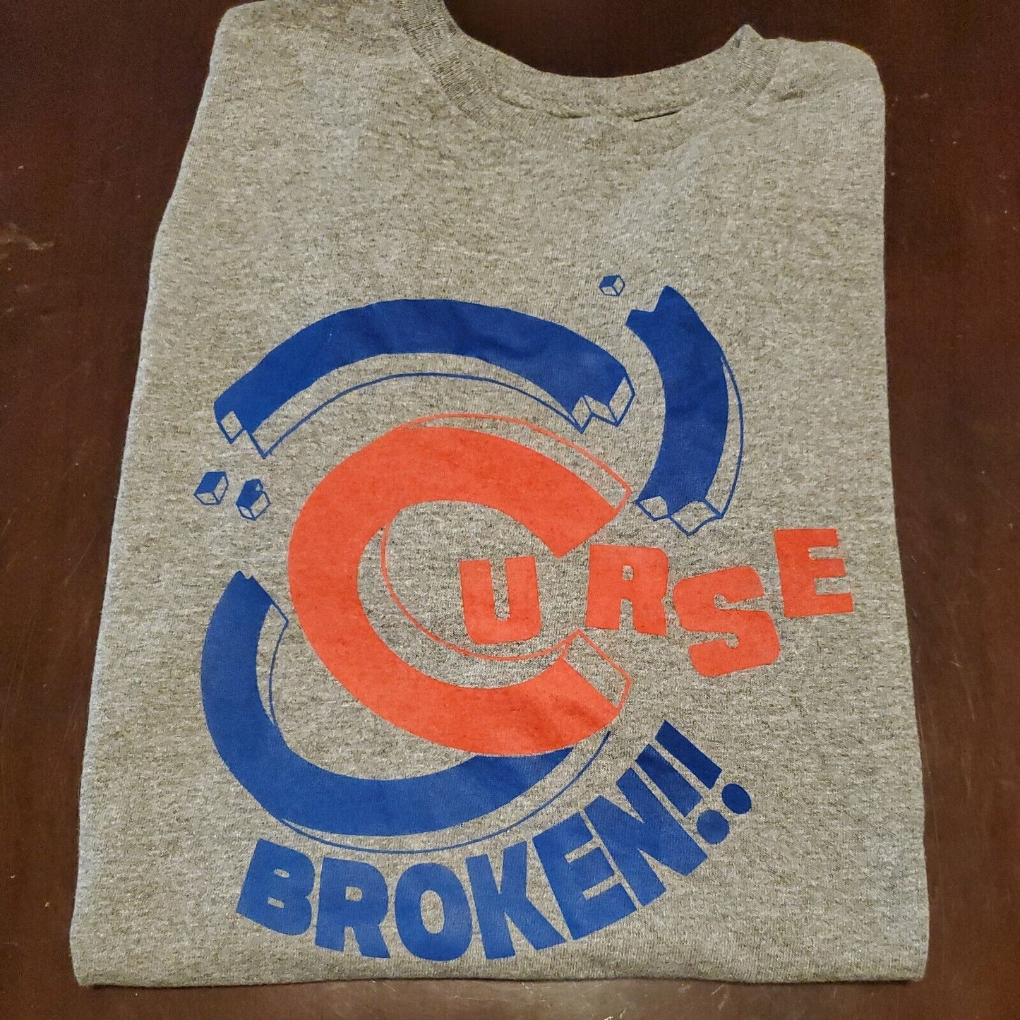 Chicago Cubs World Series 2016 Champs The Curse Is Broken T Shirt L