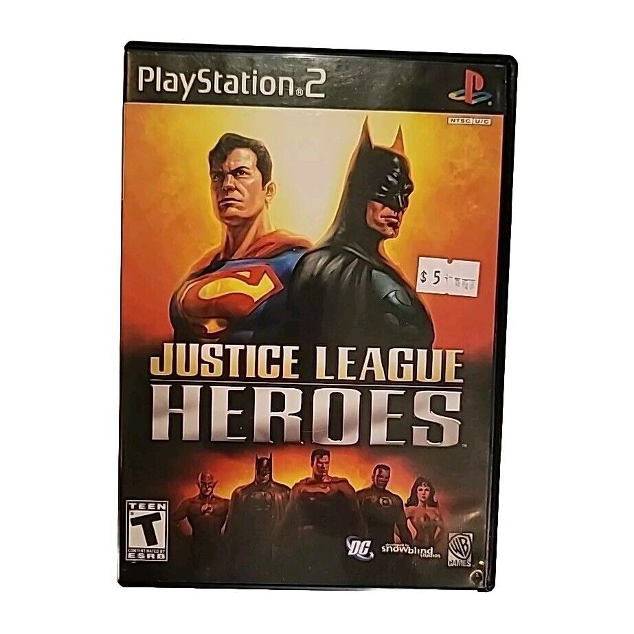 Justice League Heroes (PlayStation 2, 2006) Cib Complete TESTED Works