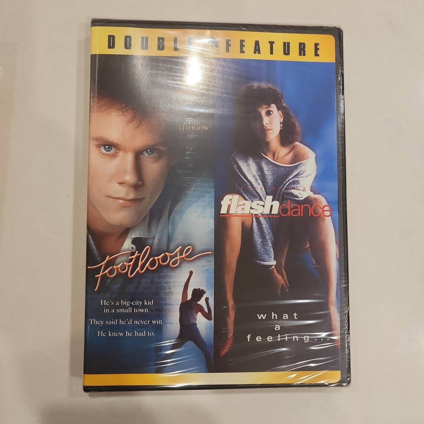 Footloose + Flash Dance (DVD w/ Case) Double Feature. 2 Movies! Slipcover. New!