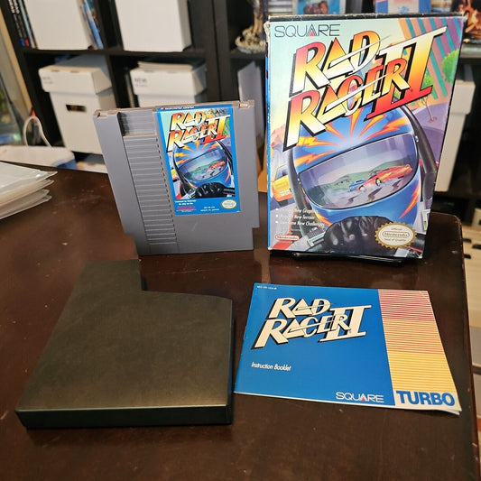 Rad Racer II 2 Nintendo NES CIB Complete Manual Box Cartridge SQUARE Authentic