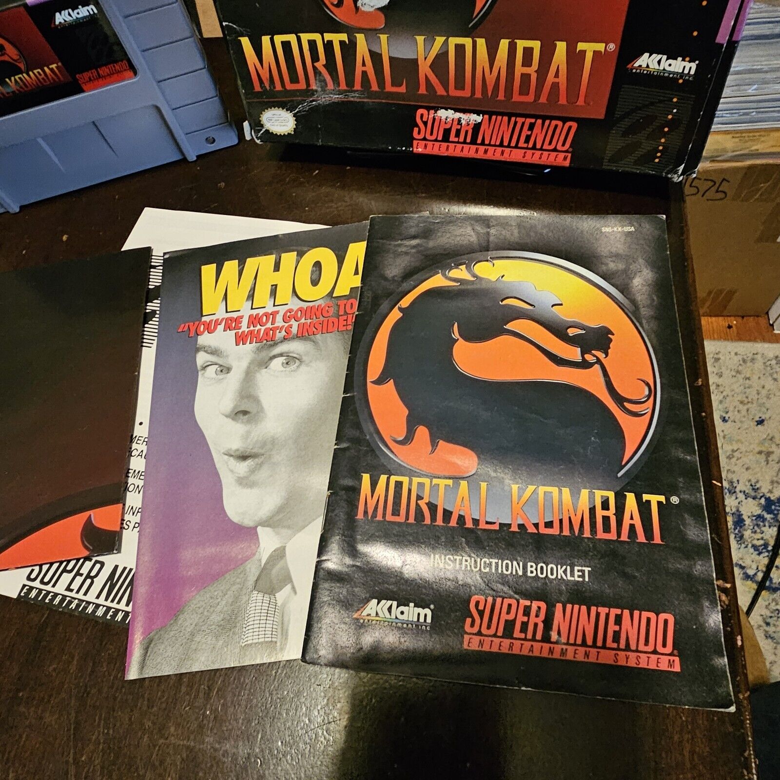 Mortal Kombat: Competition Edition (SNES 1992) CIB With Reg, Excellent Condition