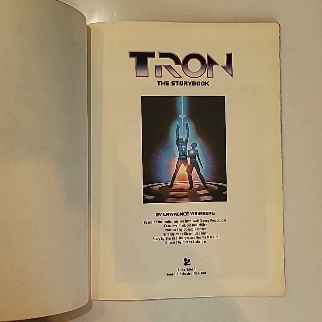 Tron Storybook Disney 1982 Jeff Bridges Animation Sci Fi