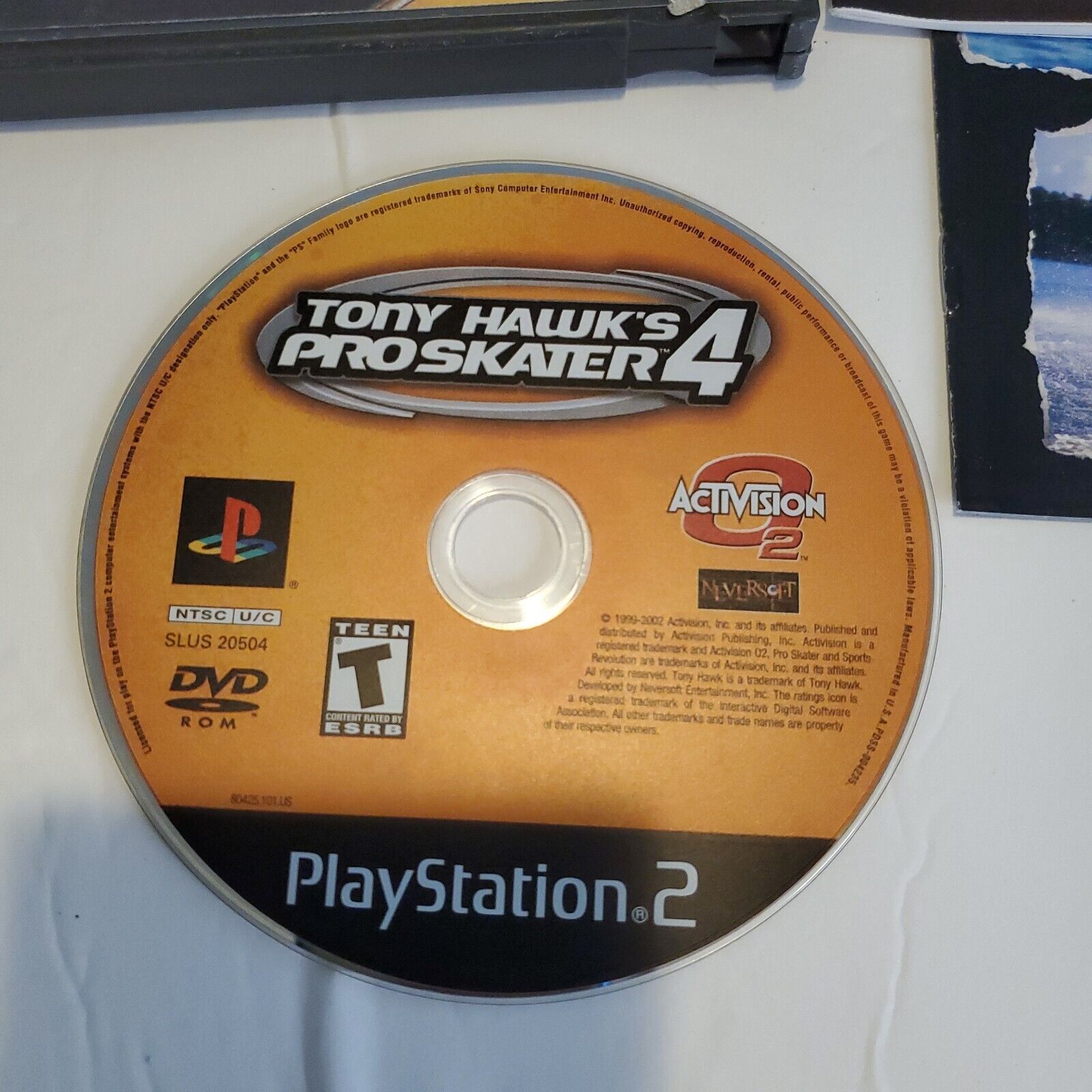 Tony Hawk's Pro Skater 4 Sony PlayStation 2 PS2 Black Label COMPLETE CIB  Tested