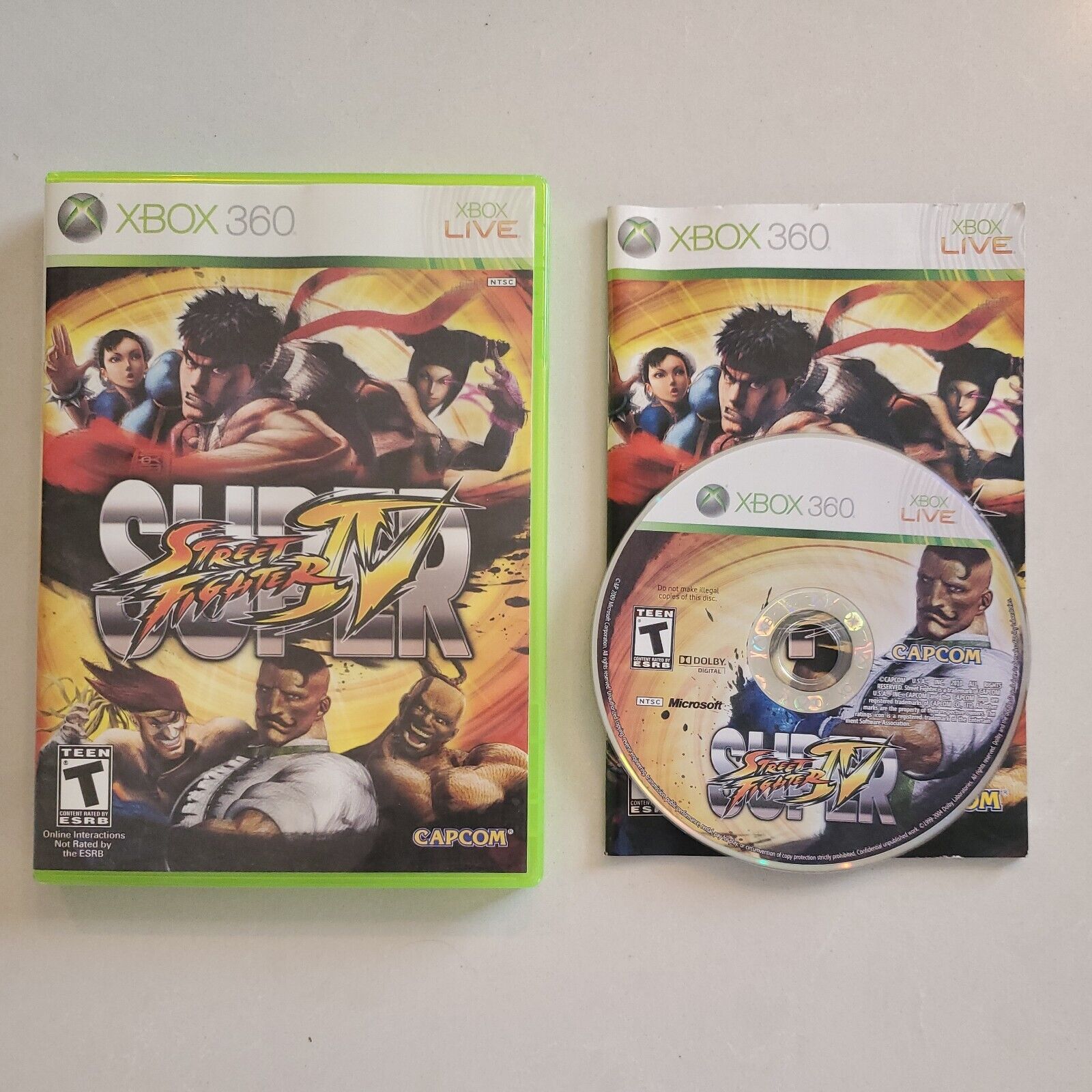 Super Street Fighter IV 4 Microsoft Xbox 360 Complete w/ Manual CIB 