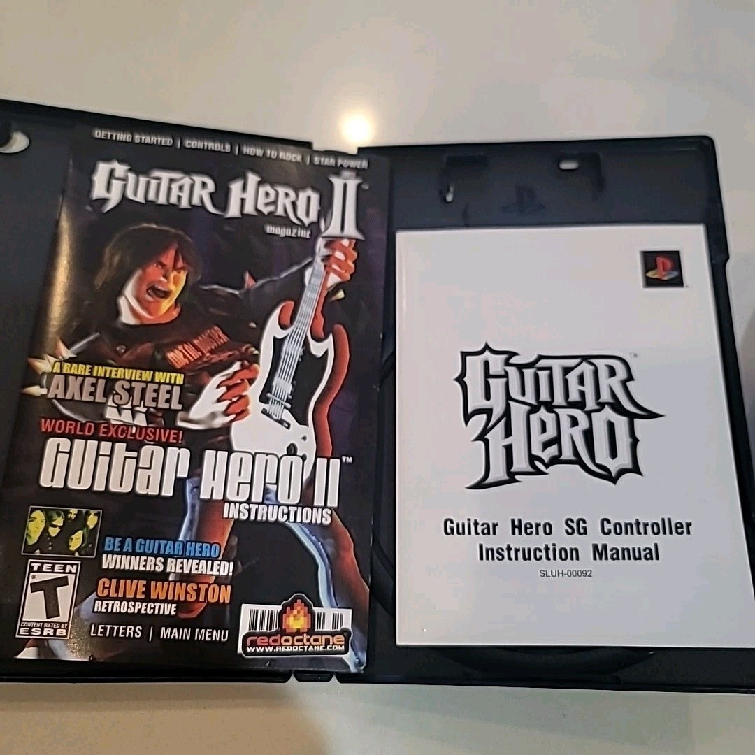Guitar Hero II (Sony PlayStation 2, 2006) PS2 BOX & MANUAL ONLY NO GAME