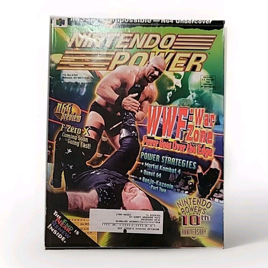 Nintendo Power Magazine Vol 110 WWF Warzone 1998 with Poster Buck Bumble   1121