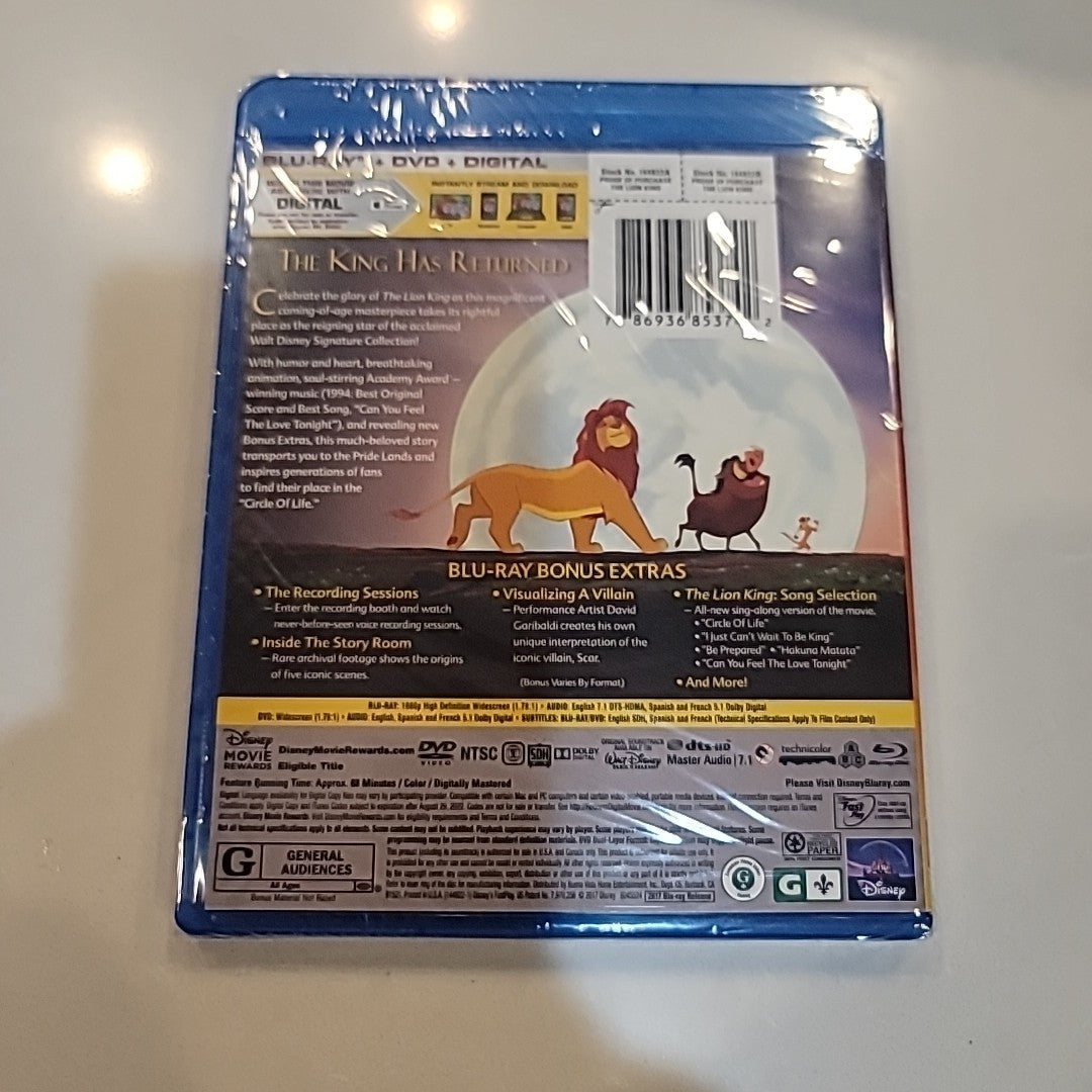 The Lion King (Blu-ray/DVD, Circle of Life Edition Disc + Digital Copy) SEALED!