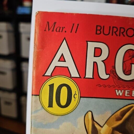 Argosy Mar 11, 1933 Burroughs Lost on Venus pt, E.S. Gardner Good CONDITION 