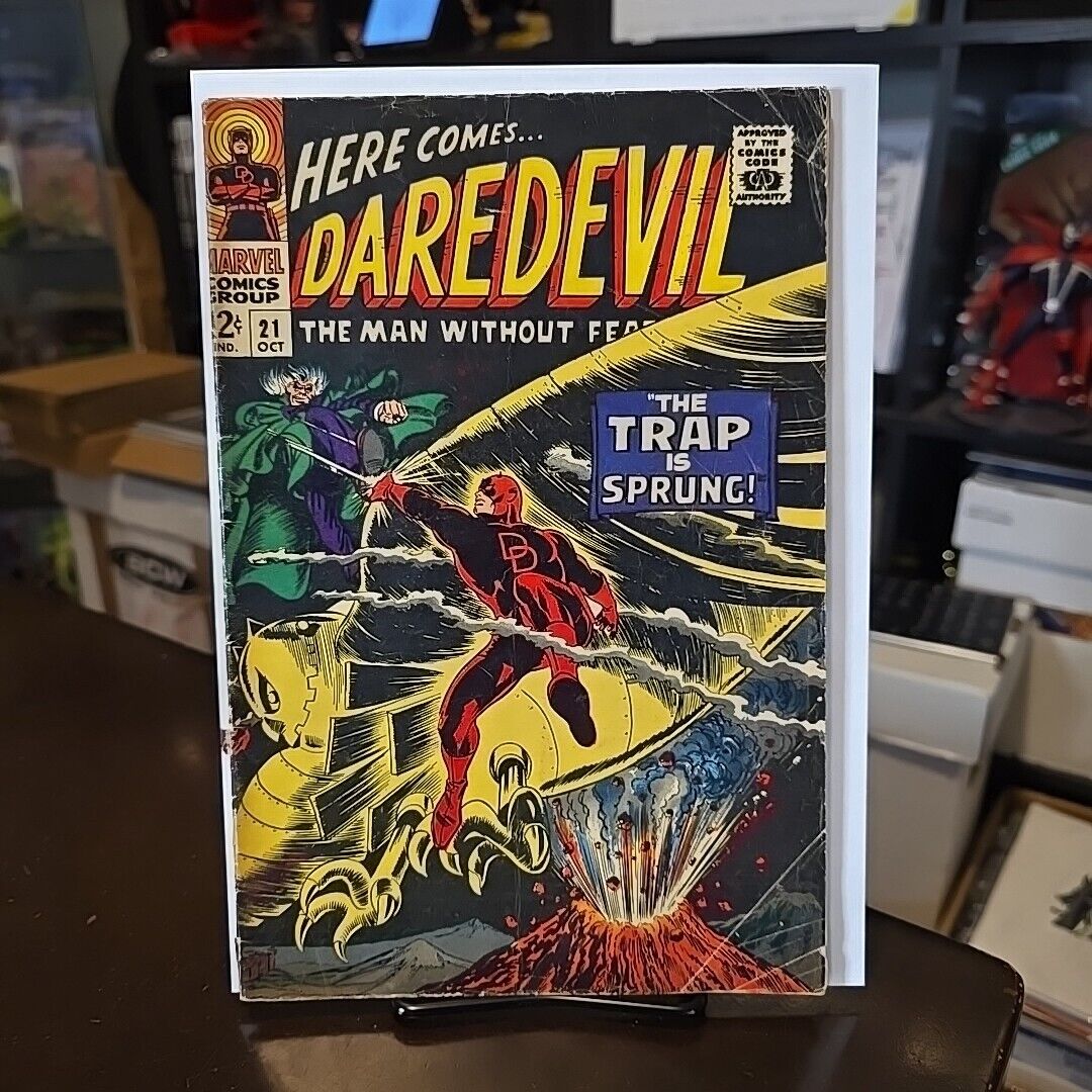 DAREDEVIL # 21  OCT. 1966, THE OWL!  STAN LEE AND GENE COLAN! READER COND.