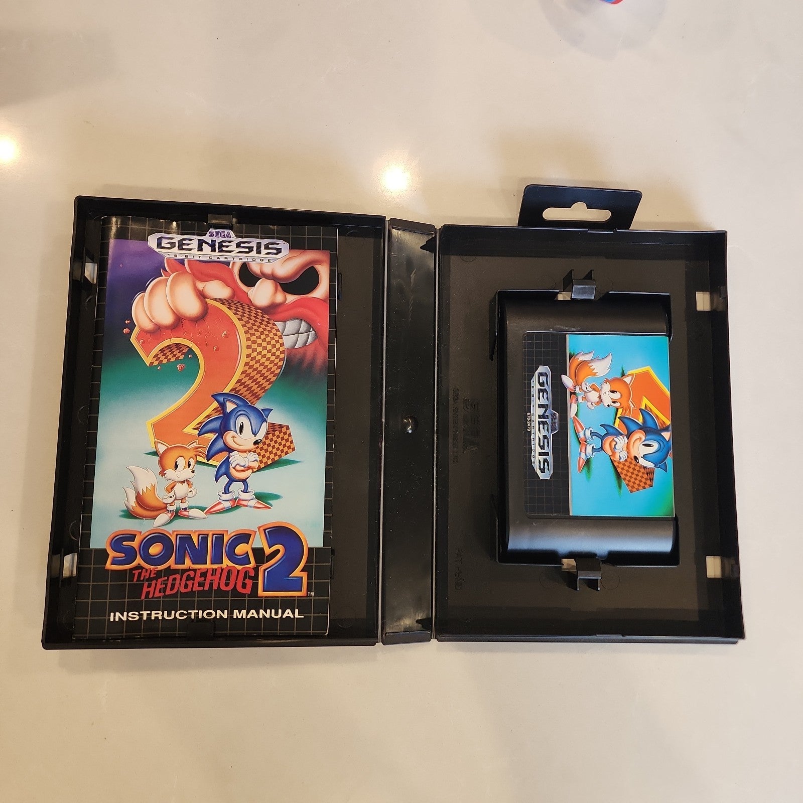 Sega Genesis Sonic The Hedgehog 2 1992 Authentic Cartridge CIB