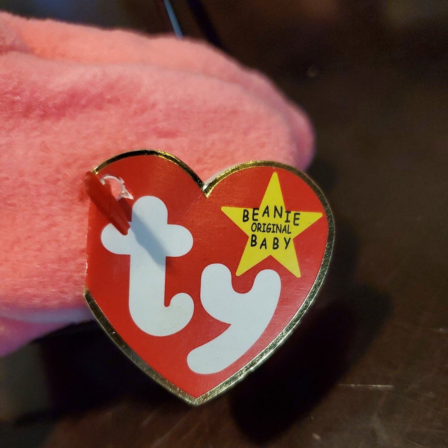 Original Ty Beanie Baby 'Pinky' the Flamingo 1995 D1