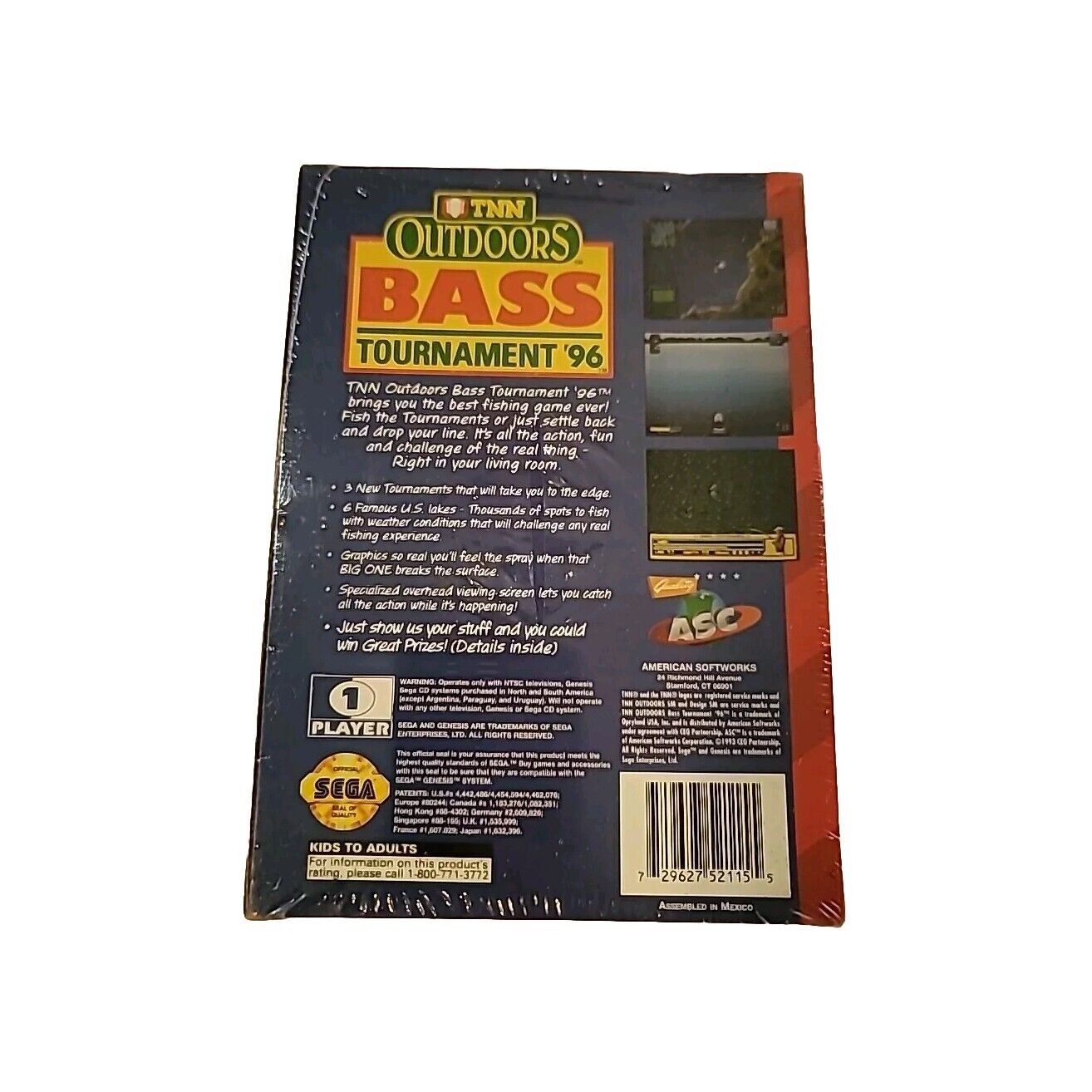 TNN Outdoors Bass Tournament '96 (Sega Genesis, 1996) Brand New Factory Sealed 