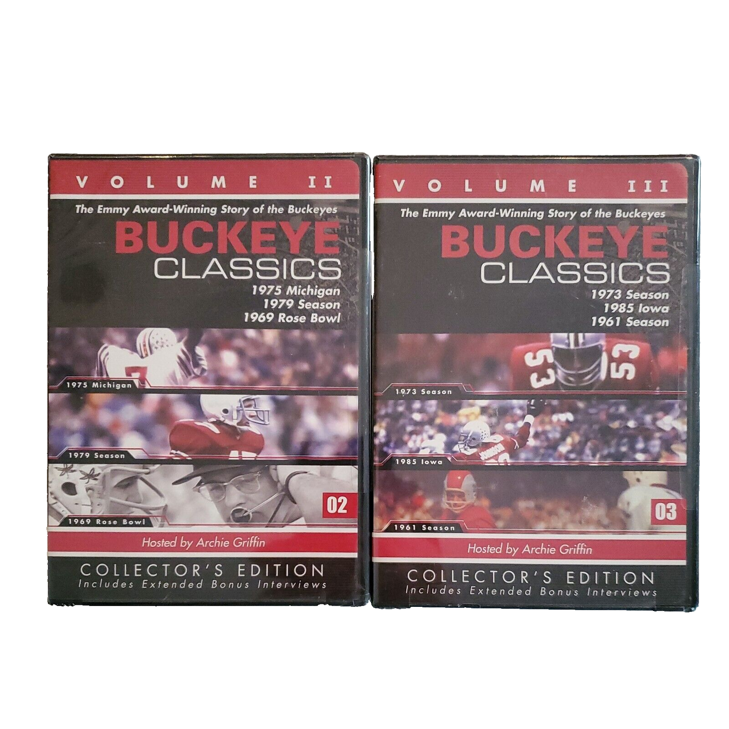 NEW Ohio State Buckeye Classics: Volume 2 and 3 Hosted by Archie Griffin DVD