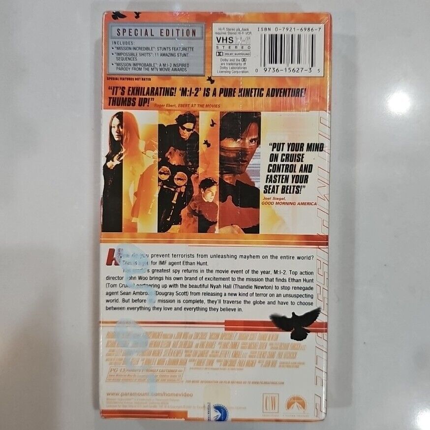 Mission Impossible 2 MI:2  VHS  **BRAND NEW**  Tom Cruise 