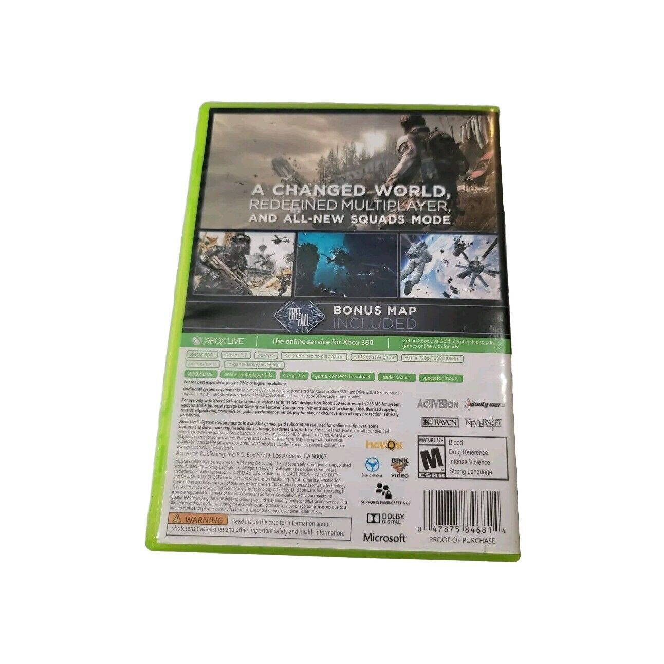 Call of Duty: Ghosts - Xbox 360 Game (2 Discs)