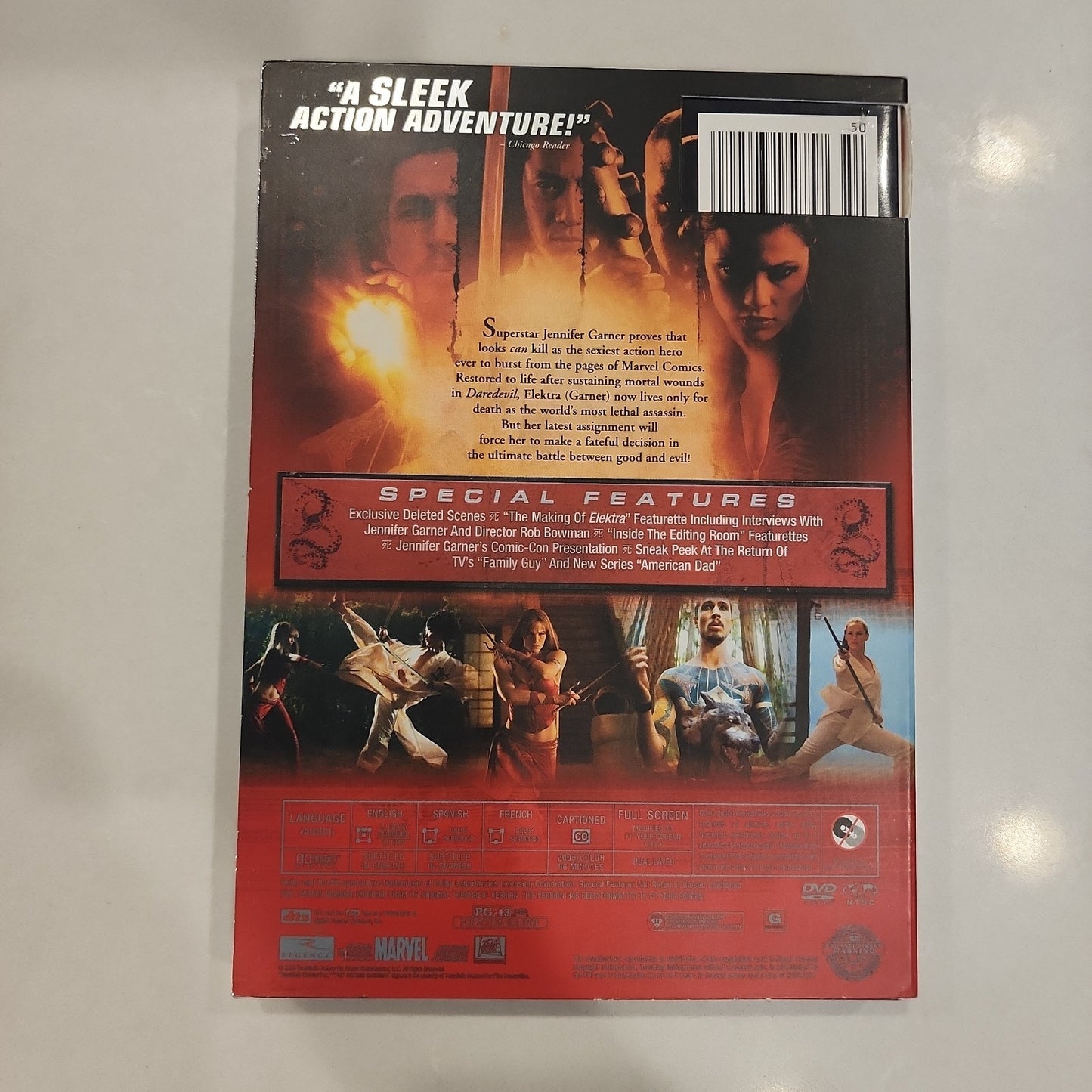 Elektra (DVD 2005 FS + Slipcover) Marvel Superhero Assassin Jennifer Garner Lee+