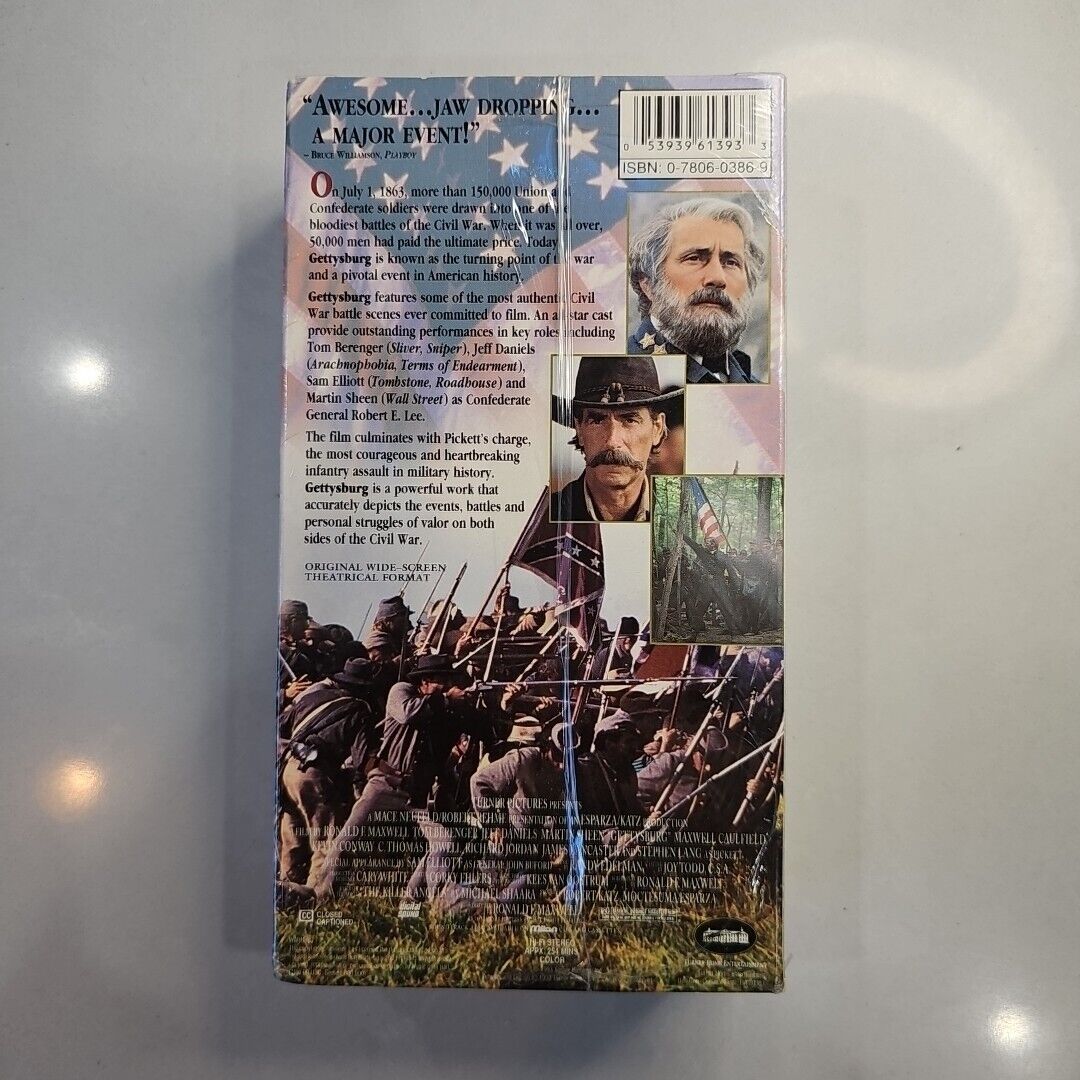 Gettysburg (1993) VHS (New) Box Set Rare